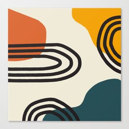 Organic Shapes & Lines Canvas Print