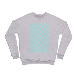 Moroccan Trellis (Turquoise & White Pattern) Crewneck Sweatshirt