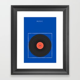 MUSIC record player Framed Art Print
