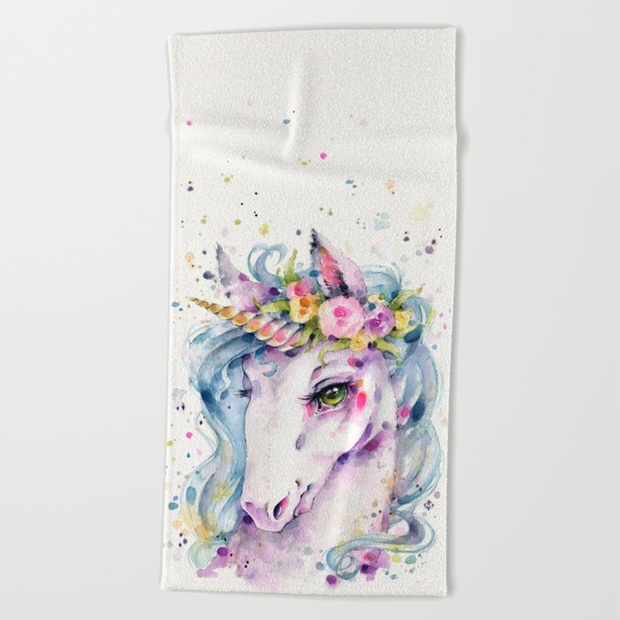 Little Unicorn Beach Towel