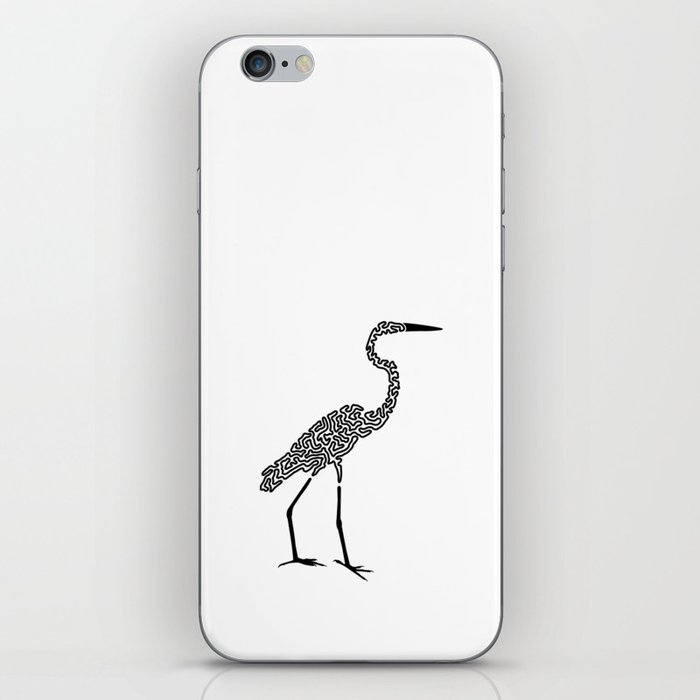 Squiggle Egret iPhone Skin
