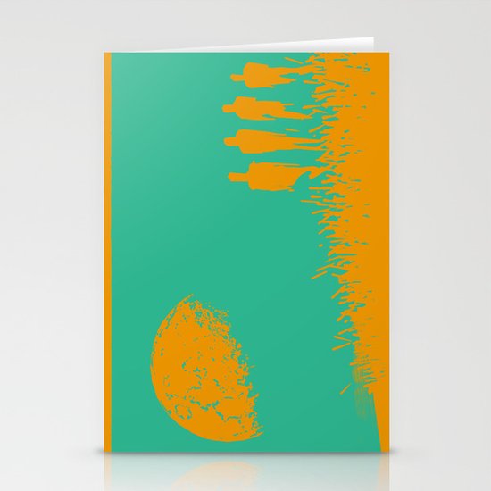 "New Moon" by Justin Hopkins (Green Version) Stationery Cards
