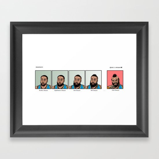 Evolution of J. Harden Framed Art Print