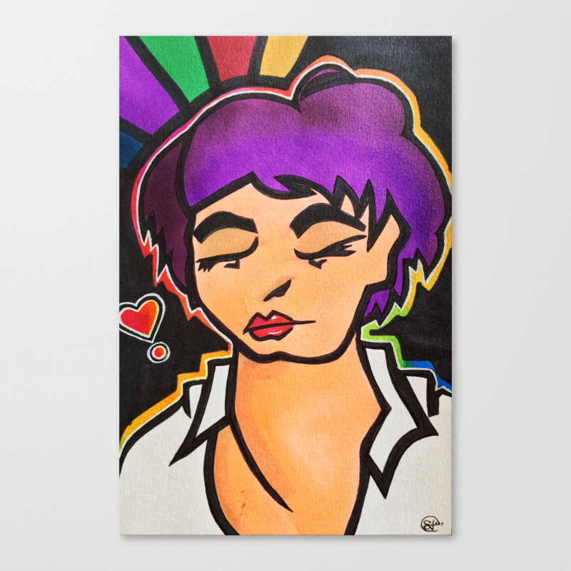 Rainbow Vision Dream Girl Marker Pop Art By Imaginarium Arts Canvas Print By Imaginariumcreativestudios Society6