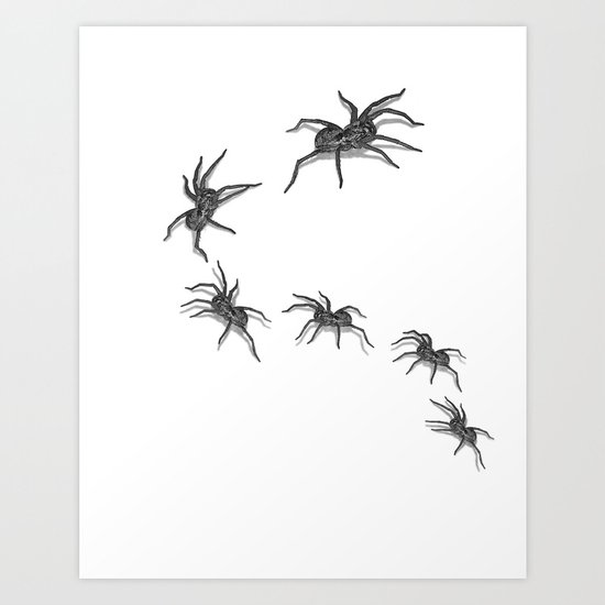 Wolf Spiders Art Print