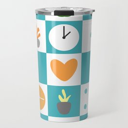 Color object checkerboard collection 19 Travel Mug