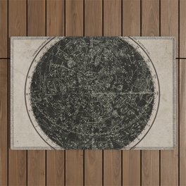 Constellations of the Northern Hemisphere on Vintage Paper Outdoor Rug