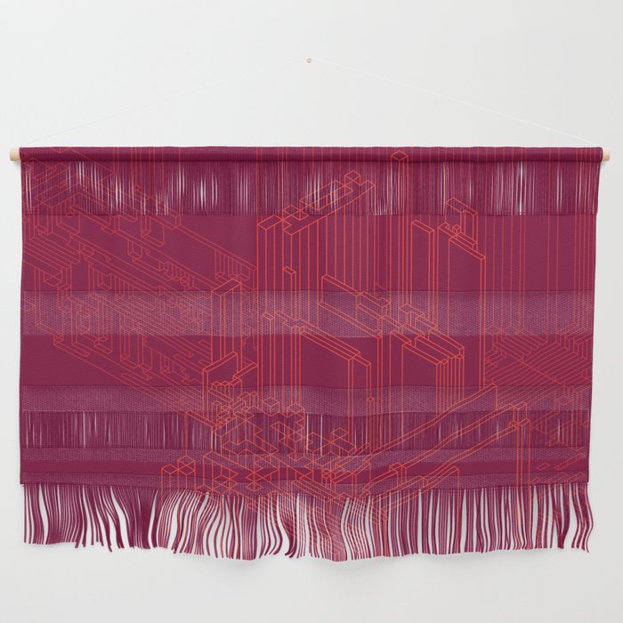 Blood Red Techni City Wall Hanging