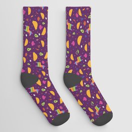 Taco Fiesta in Purple Socks