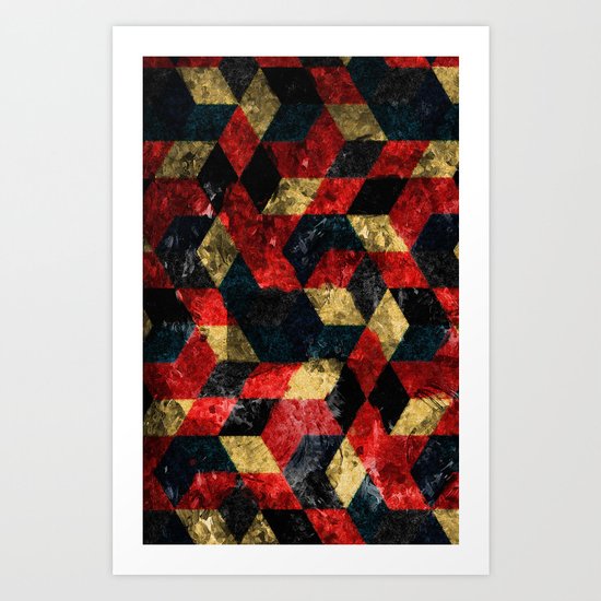Abstract Berries Pattern Art Print