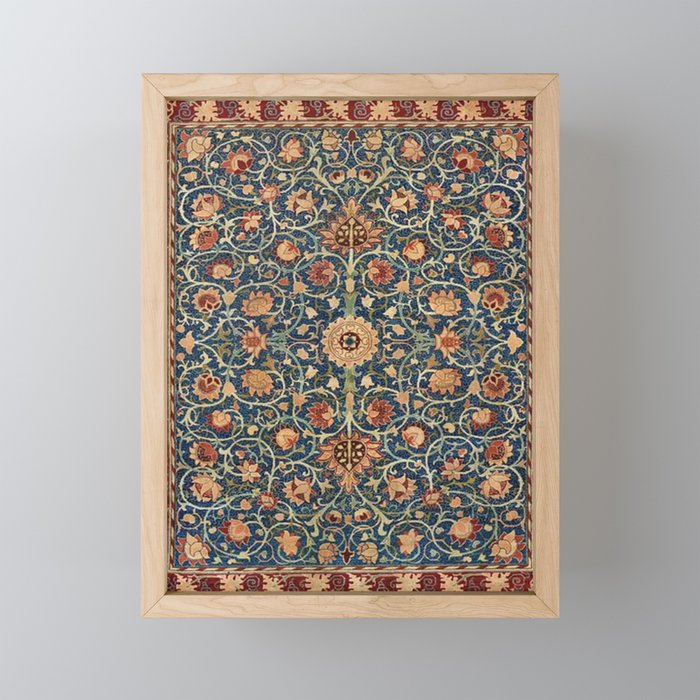 William Morris. Carpet Pattern. Framed Mini Art Print