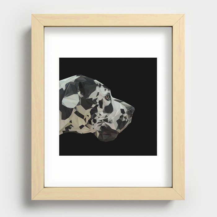 Great Dane Dogue low poly. Recessed Framed Print