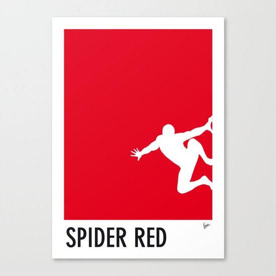 My Superhero 04 SpiderRed Minimal poster Canvas Print
