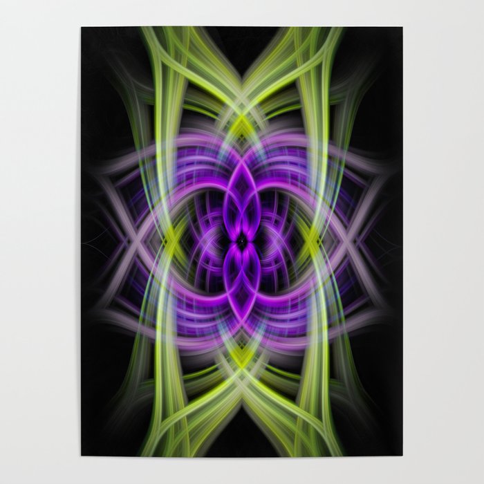 Verdant Spring Tangle Digital Twirl from Photograph Poster