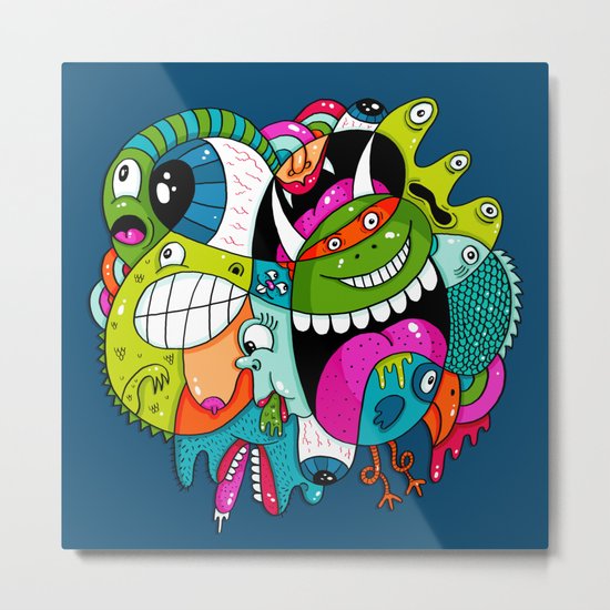 Complicated Scribble Metal Print