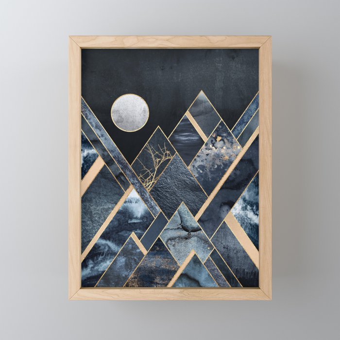 Stormy Mountains Framed Mini Art Print