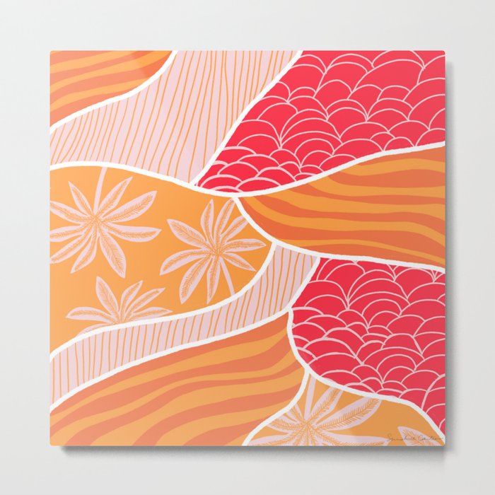 kauai, orange Metal Print