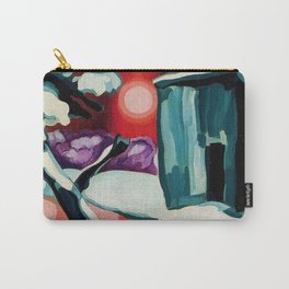 Last Evening Sunset of the Year - Winter Red Sunset landscape painting by Oscar Bluemner Carry-All Pouch