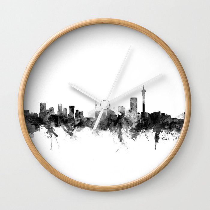 Johannesburg South Africa Skyline Wall Clock