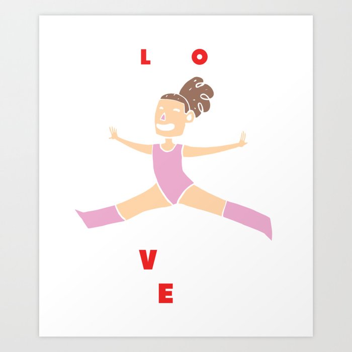 GYMNASTICS Vault Floors UNeven Bars Beam Art Print by Schimmi Society6