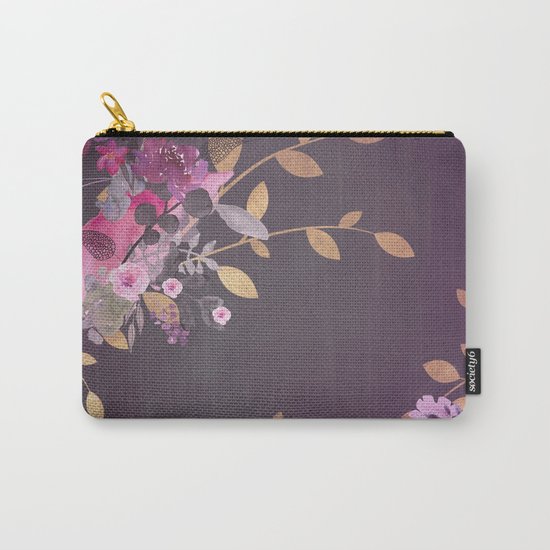 FLOWERS & GOLD Carry-All Pouch