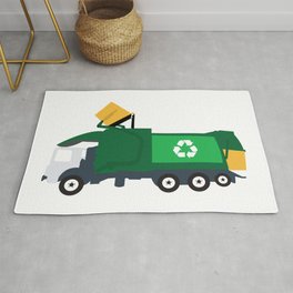 Recycling Garbage Truck Rug | Garbagetruck, Toys, Trashtruck, Children, Boys, Nurserydecor, Trash, Toddler, Kids, Rubbishtruck 