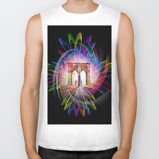 Abstract perfektion - Brooklyn Bridge Biker Tank