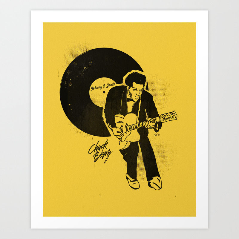 Chuck Berry Johnny B Goode Illustration Art Print By Borelliphotography Society6 Chuck Berry Johnny B Goode Illustration Art Print By Borelliphotography Society6