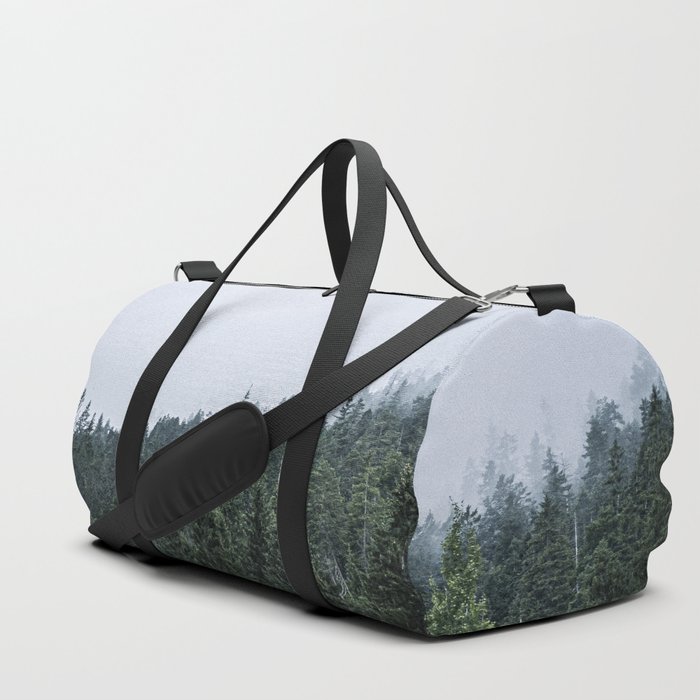 foggy austrian forest Duffle Bag