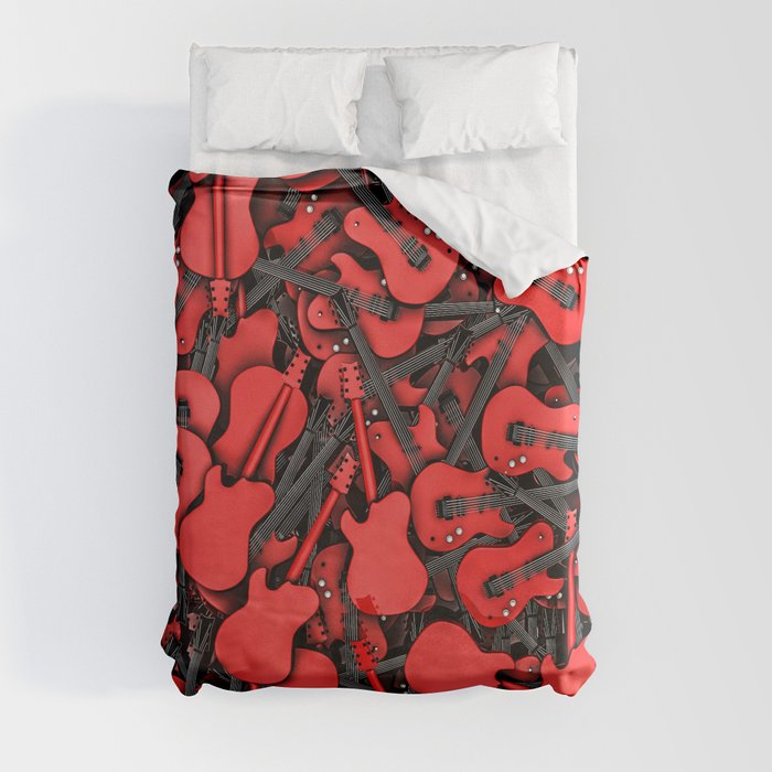 Just guitars Duvet Cover