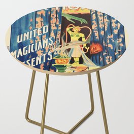 Vintage magic poster Side Table