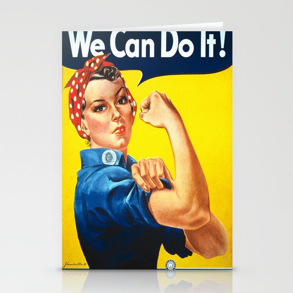 Vintage poster - Rosie the Riveter Stationery Cards