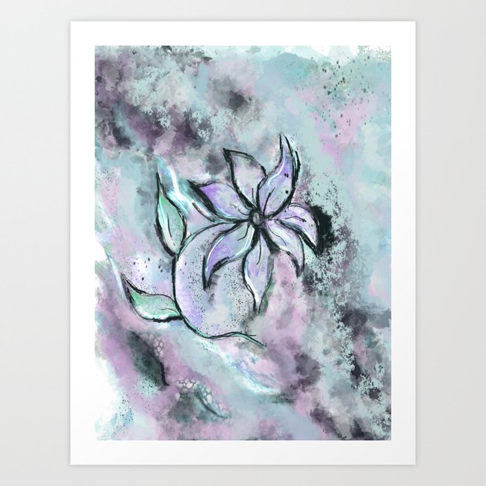 Ocean Abstract Acrylic Painting. Free flow Wave Art. Canvas Print by  CreativeKate (Pink_Tea_Roses_Art on Inst