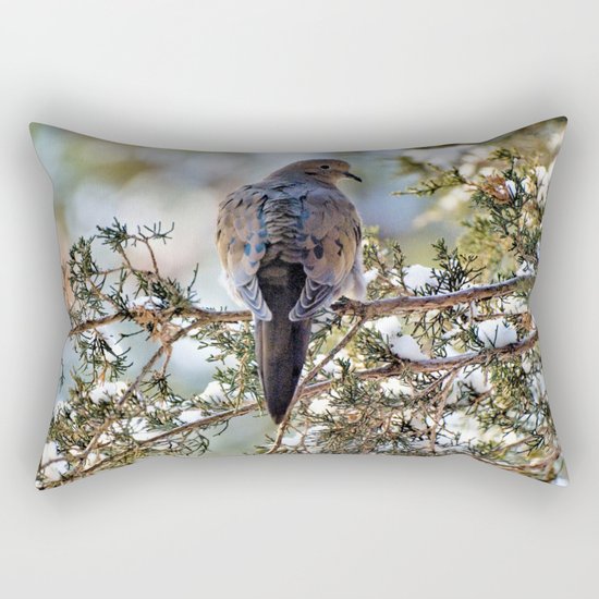Christmas Dove Rectangular Pillow