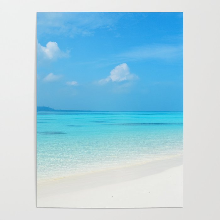 Tropical Maldives, Turquoise Sea, Paradise Beach  Poster