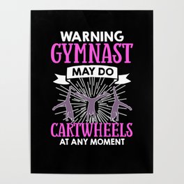 Cartwheel Gymnastic Cartwheeling Athletes Gymnast Poster