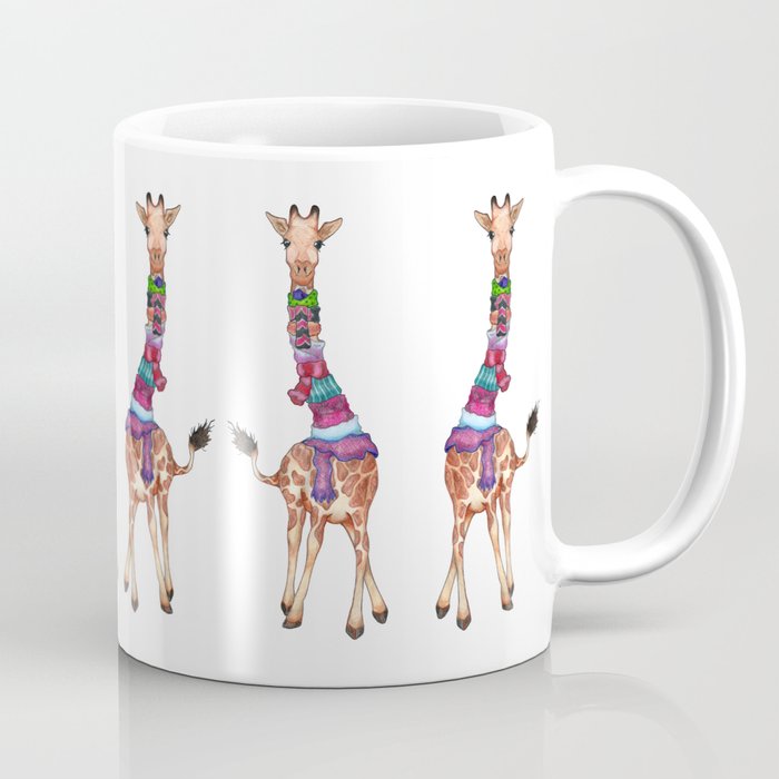 Cold Outside - cute giraffe illustration Coffee Mug by Perrin Le Feuvre ...