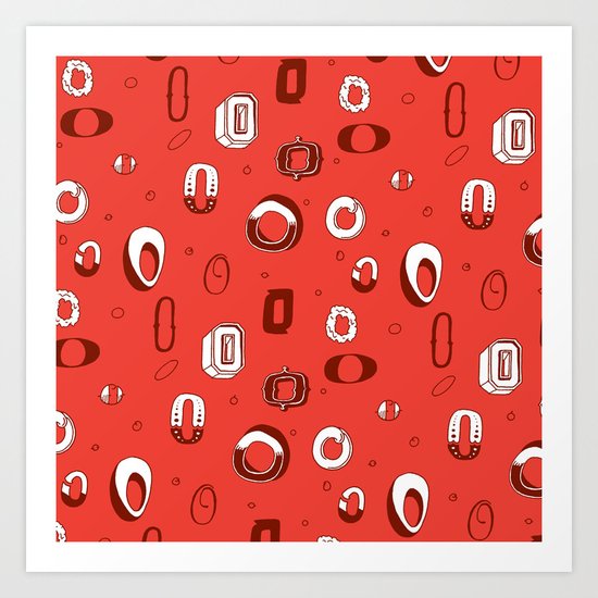 Letter Patterns, Part O Art Print