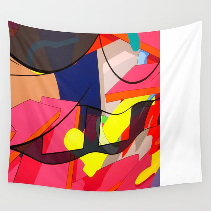 FAUX ABSTRACT SPONGEBOB Wall Tapestry