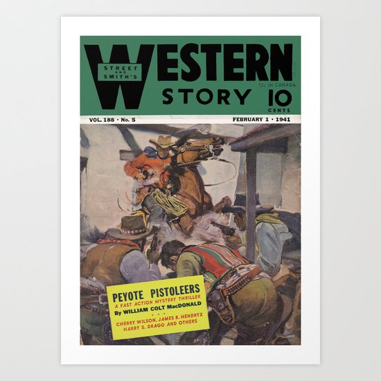 Street & Smith's Western Story - February 1941 Art Print