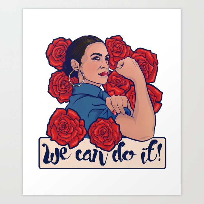 Alexandria Ocasio Cortez Aoc Art Print By Ellesplanet Society6