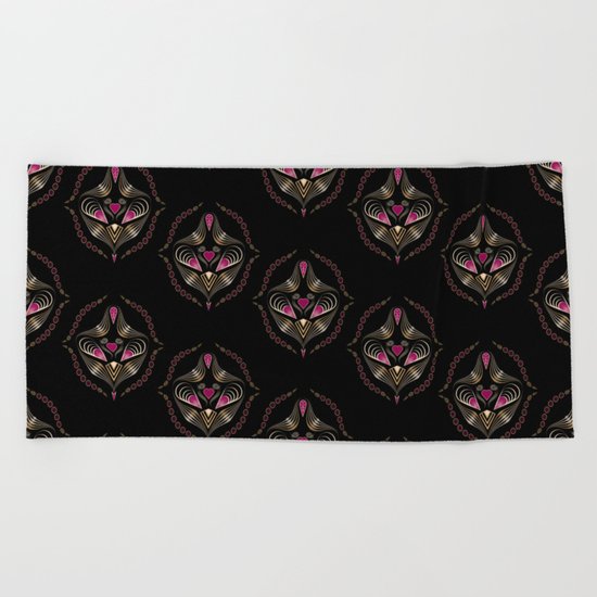 Art deco print "Jumil" Beach Towel