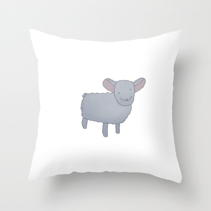 Fluffy Sheepy Lamb Pal Throw Pillow