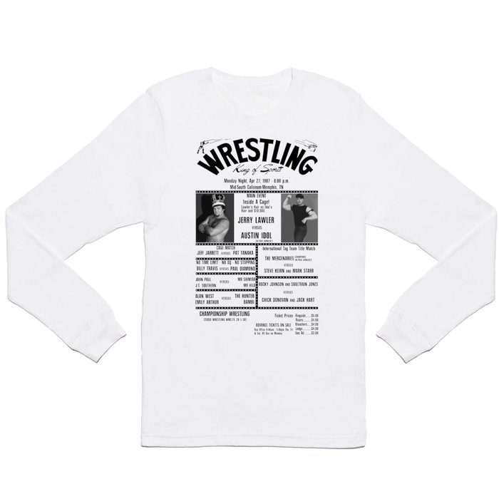 #10 Memphis Wrestling Window Card Long Sleeve T Shirt
