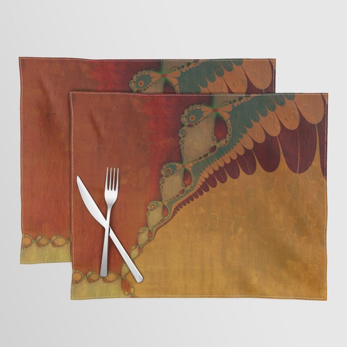 Southwestern Sunset 2 -copper ochre sienna olive gold Placemat
