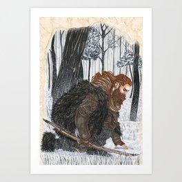 God of winter Ullr Art Print