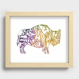 Bison. Recessed Framed Print