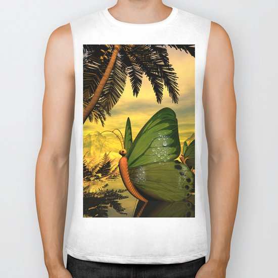 Butterflies ship Biker Tank