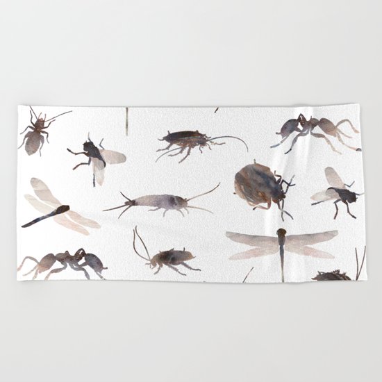 Insects Mix Beach Towel