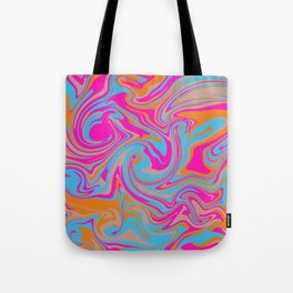 Pink, blue and orange swirl Tote Bag